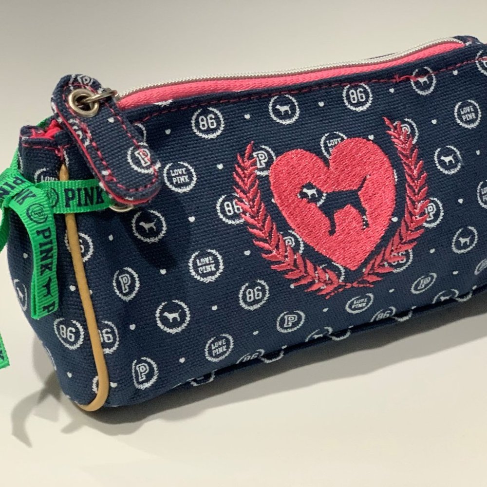 Victoria's Secret PINK Makeup Bag Pink86 Dog Logo